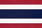 Thailand national fabric flag, textile background. Symbol of international asian world country