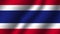 Thailand national wavy flag vector illustration