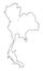 Thailand Outline Map