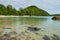 Thailand rocky seashore beach at Sattahip district of Chonburi province