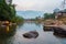 Thailand rural lanscape view of the river in mountains