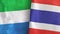 Thailand and Sierra Leone two flags textile cloth 3D rendering