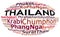THAILAND tourist destinations info text graphics