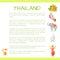 Thailand Touristic Vector Concept with Sample Text