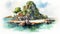 Thailand Watercolor Illustration: Lively Seascapes With Detailed Character Illustrations