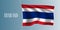 Thailand waving flag vector illustration