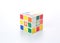 Thailand - â€ŽNovember â€Ž10 : dirty rubik cube colorful isolated on the white background, Chiang Mai â€ŽNovember â€Ž10, 2015 in