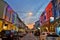 Thalang Road at twilight in Phuket Old Town