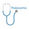 Thalassemia word and stethoscope icon