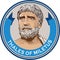 Thales of Miletus line art portrait