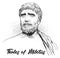 Thales of Miletus portrait, vector