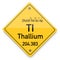 Thallium periodic elements. Business artwork vector graphics