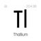 Thallium, Tl, periodic table element