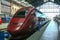 Thalys High Speed train ready for departure to the Netherlands. Thalys is the brand of fast trains in France, Germany, Netherlands