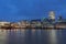 Thames embankment, London Bridge and london skyscrapers