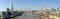 Thames London City bent panorama from Tower Bridge