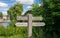 Thames Path signpost by Halfpenny Bridge, Lechlade, United Kingdom