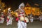 Thammattam Players perform at the Esala Perahera in Kandy, Sri Lanka.