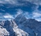 Thamserku mount in Sagarmatha National park, Nepal Himalayas