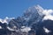 Thamserku mountain peak in Everest base camp trekking, Himalaya mountain peak in Nepal