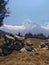 Thamserku view from Namche Bazaar, way to Everest view hotel, in a sunny day, Solukhumbu valley, Sagarmatha