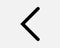 Less Than Icon. Left Arrow Math Mathematics Algebra Backward Back Previous Traffic Sign Symbol