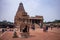 Thanjavur, Tamil Nadu, India - Oct 19 2023: People walking along the complex of Thanjavur Big Temple