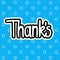 Thank Sticker Social Media Network Message Badges Design