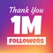 Thank you 1 million followers web banner