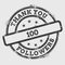Thank you 100 followers rubber stamp isolated on.