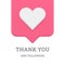 Thank you 1000 followers like subscription social media post design template realistic vector