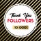 Thank you 10000 followers. Vector banner for social media