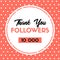 Thank you 10000 followers. Vector thanks card for social media