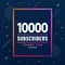 Thank you 10000 subscribers, 10K subscribers celebration modern colorful design