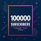 Thank you 100000 subscribers, 100K subscribers celebration modern colorful design