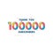 Thank you 100000 Subscribers celebration, Greeting card for 100k social Subscribers