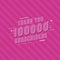 Thank you 100000 Subscribers celebration, Greeting card for 100k social Subscribers