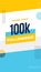 Thank you 100k followers story post background template design. flyer banner for celebrating many followers in online social media