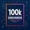 Thank you 100K subscribers, 100000 subscribers celebration modern colorful design