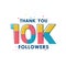 Thank you 10k Followers celebration, Greeting card for 10000 social followers