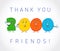 Thank you 2000 followers card