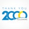Thank you 2000 followers logo concept