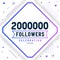 Thank you 2000000 followers, 2M followers celebration modern colorful design