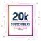 Thank you 20K subscribers, 20000 subscribers celebration modern colorful design