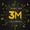 Thank you 3M followers Design. Celebrating 3 or three million followers.