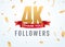 Thank you 4000 followers design template social network number anniversary