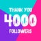 Thank you 4000 followers social network post