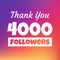 Thank you 4000 followers web banner