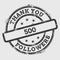 Thank you 500 followers rubber stamp isolated on.