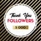 Thank you 5000 followers. Vector card for social media